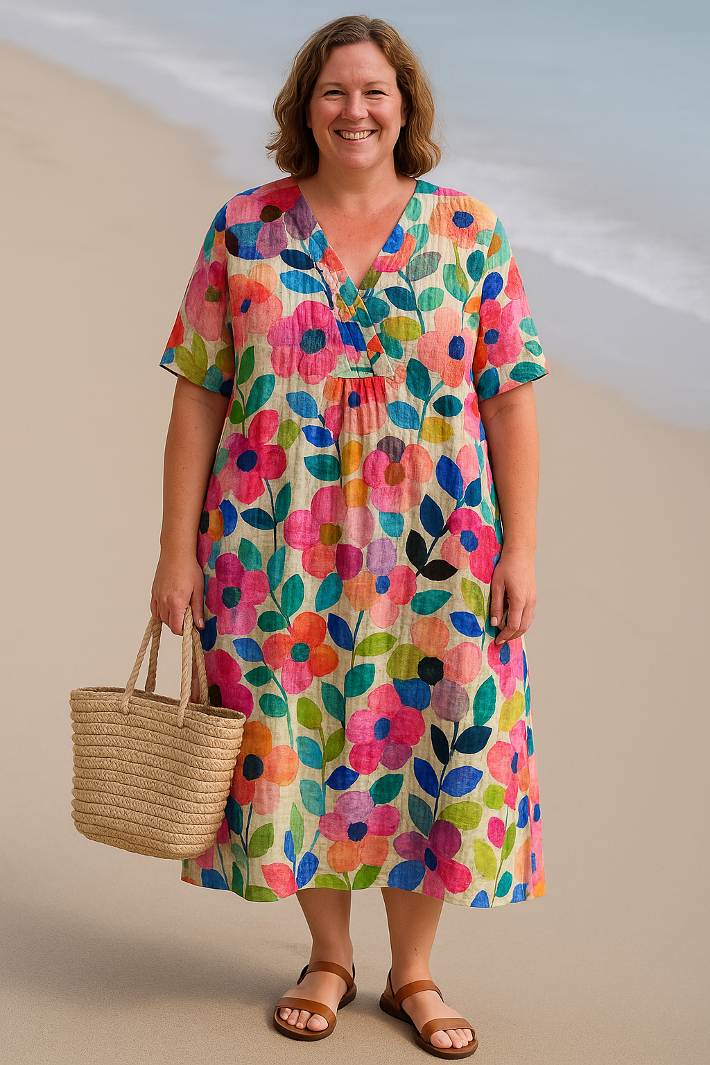 Zora - Everyday Floral Tummy Coverage Dress
