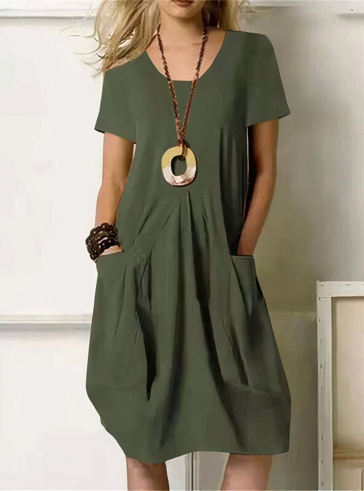 Delyra - Breathable Cotton Lightweight Summer Dress