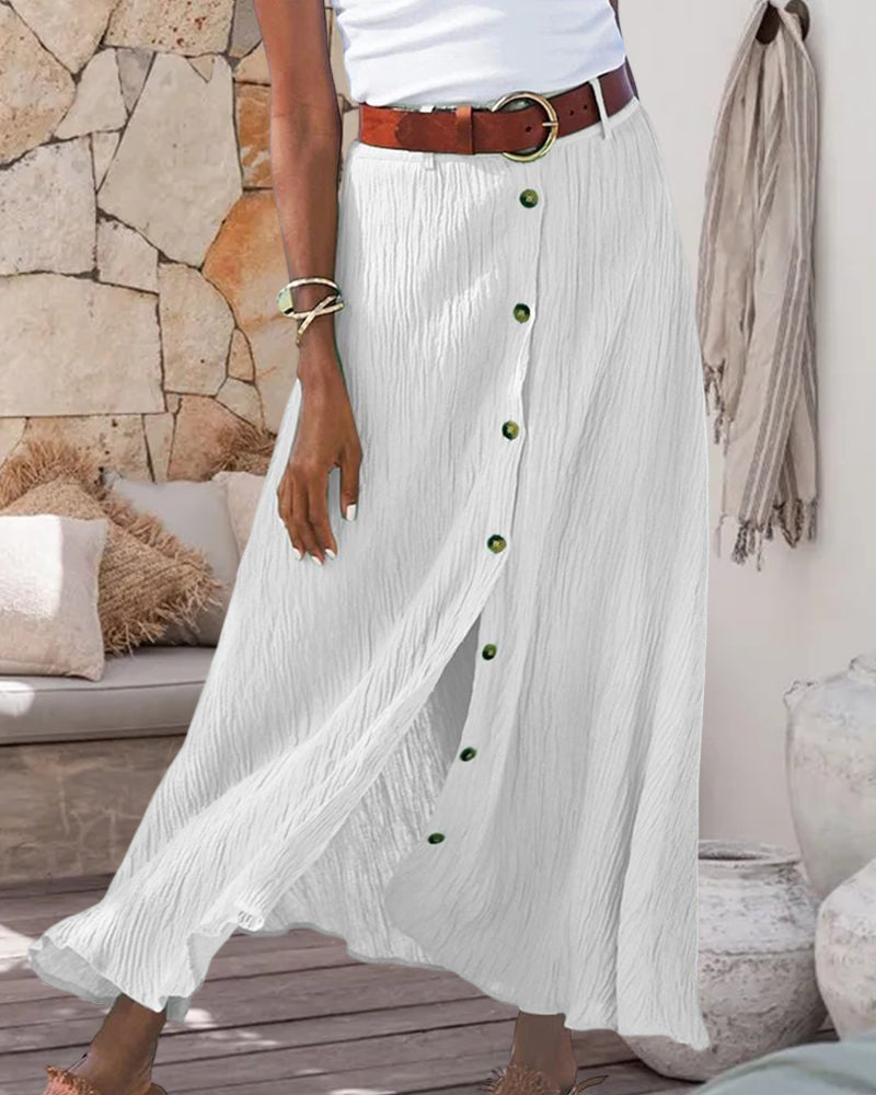 Jynessa - Casual Summer Women’s Midi Skirt