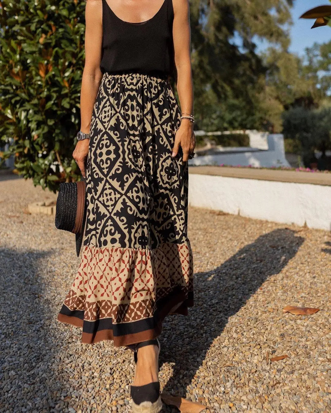 Circe - Women's Summer Boho Swing Skirt