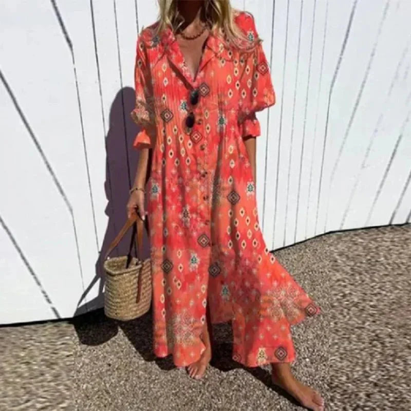 Olivara - Fashionable Elegant Printed Dress