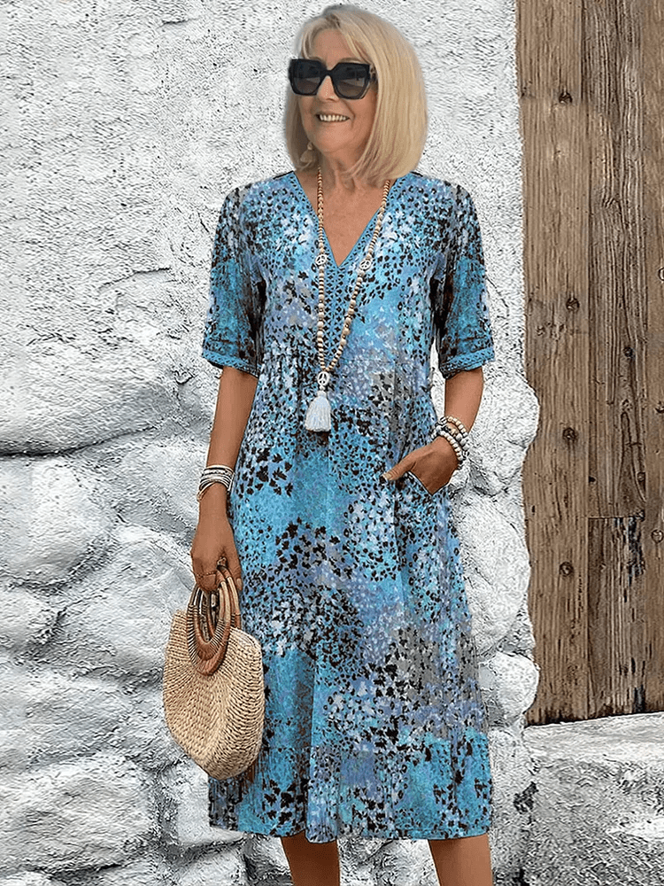 Ivrina - Casual Knee-Length Pocket Dress