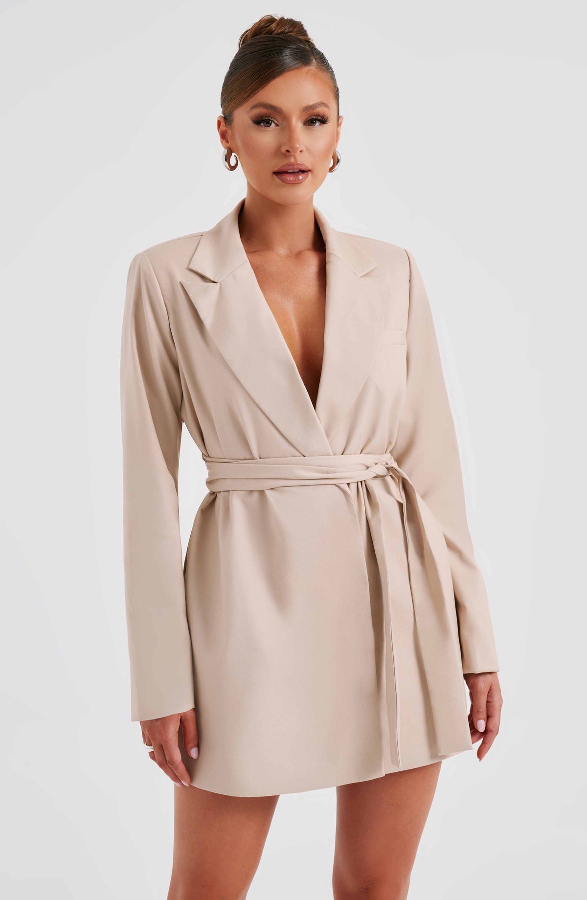 Heather Suit Dress - Beige Dress XS Babyboo Fashion Premium Exclusive Design