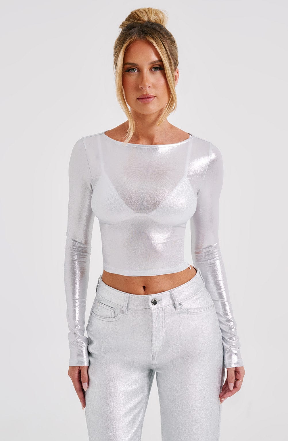Kyranni Top - Silver Tops XS Babyboo Fashion Premium Exclusive Design