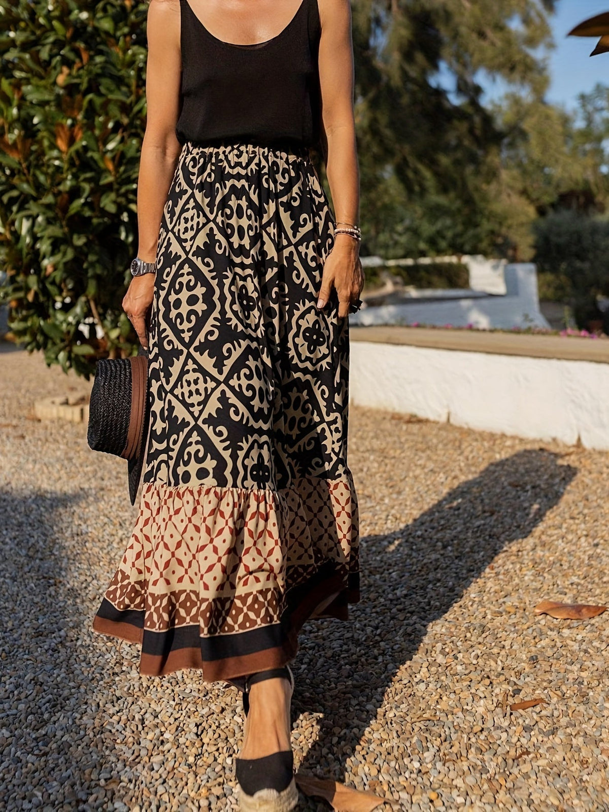 Elixie - Loose Fit Summer Swing Skirt