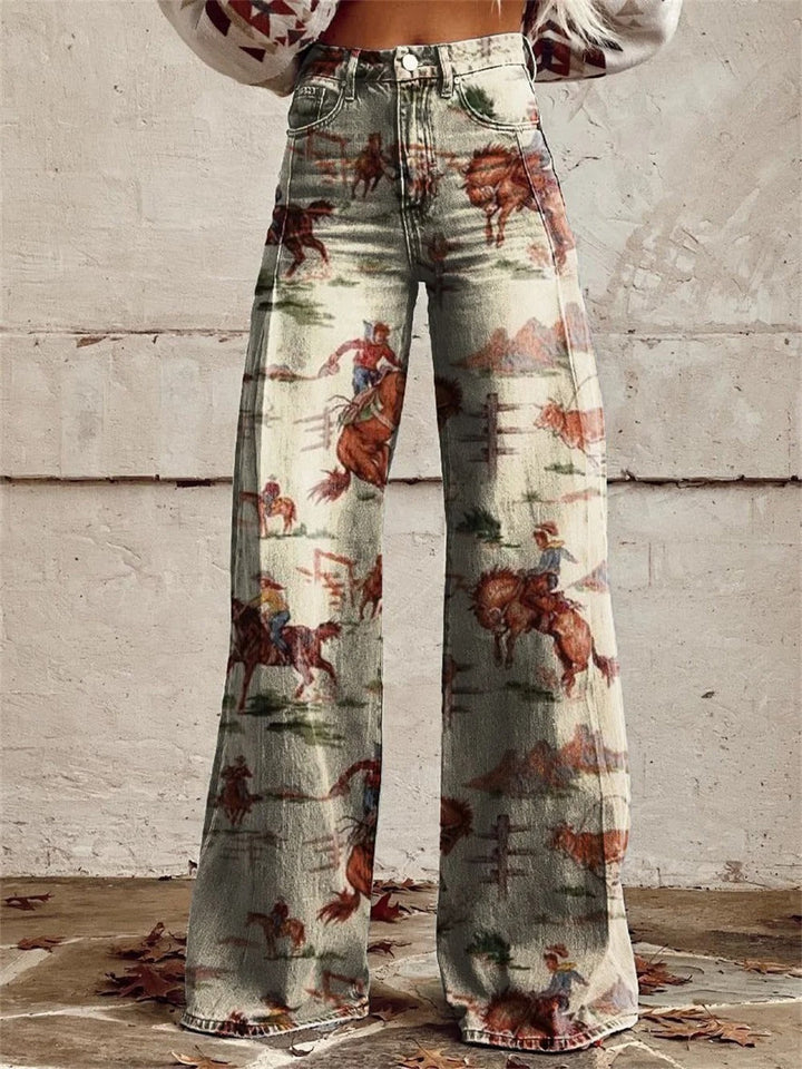 Penelope™ - Vintage Printed Wide Leg Pants