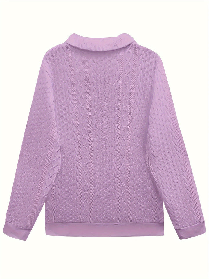 Sofie – Elegant Long Sleeve Zipper Pocket Sweatshirt