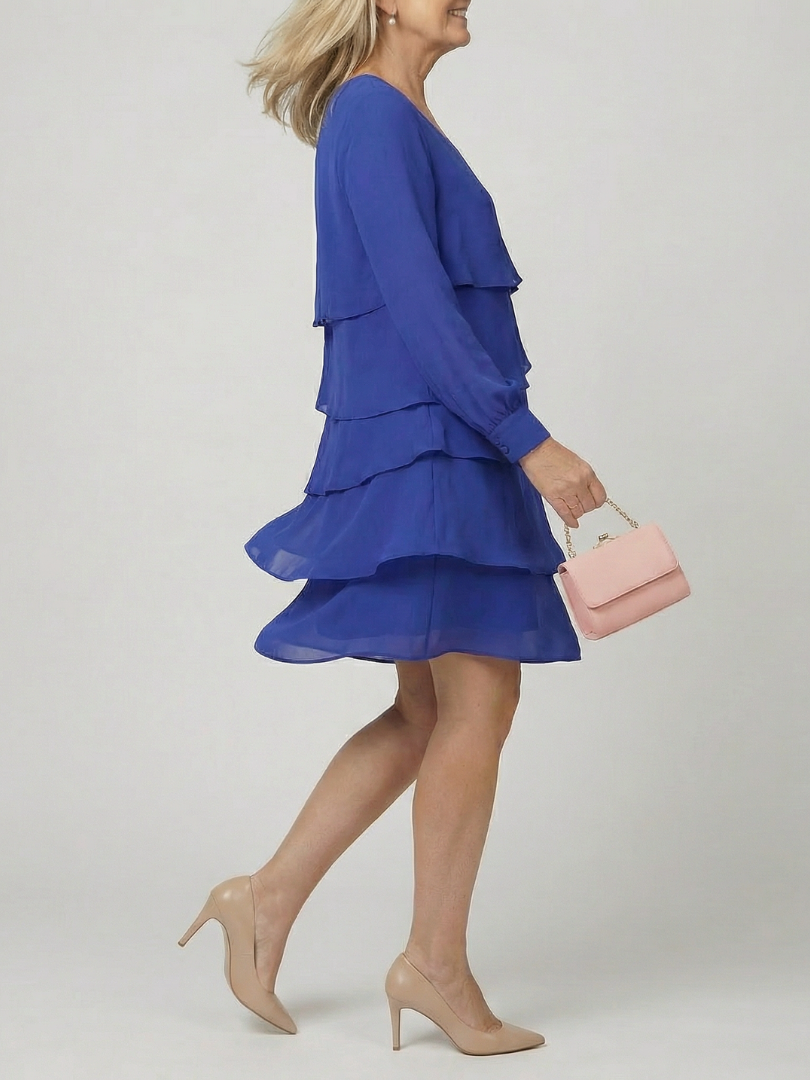 Kirax | Clean Layered Knee Length Dress
