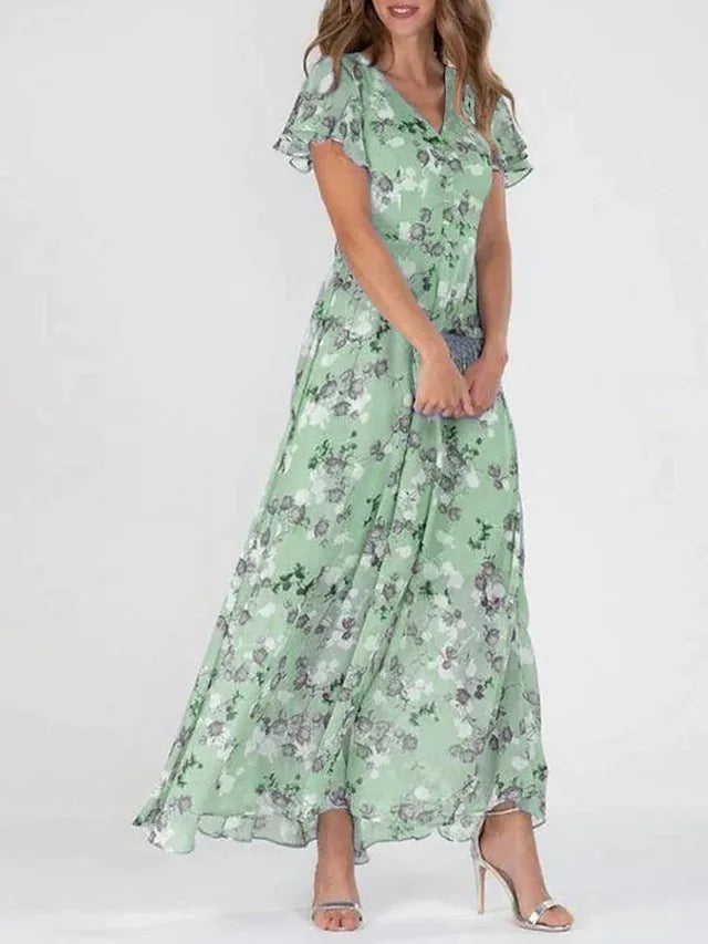 Juno - Women’s Floral Tummy Covering Dress
