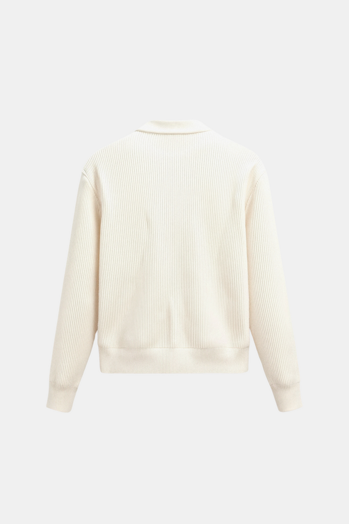 NOBA Solid Knitted Crew Neck Cardigan