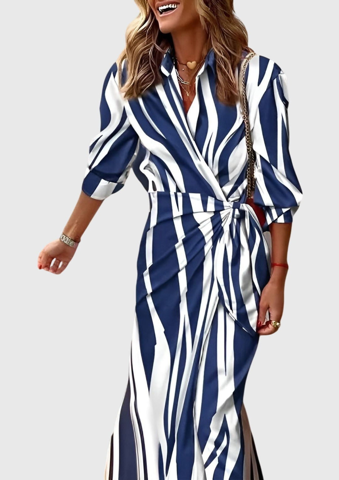 Everly™ | Elegant Wrap Dress with Print
