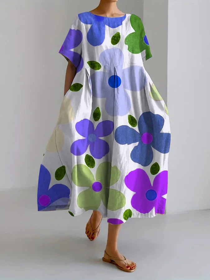 Kiera - Chic Loose Floral Print Dress