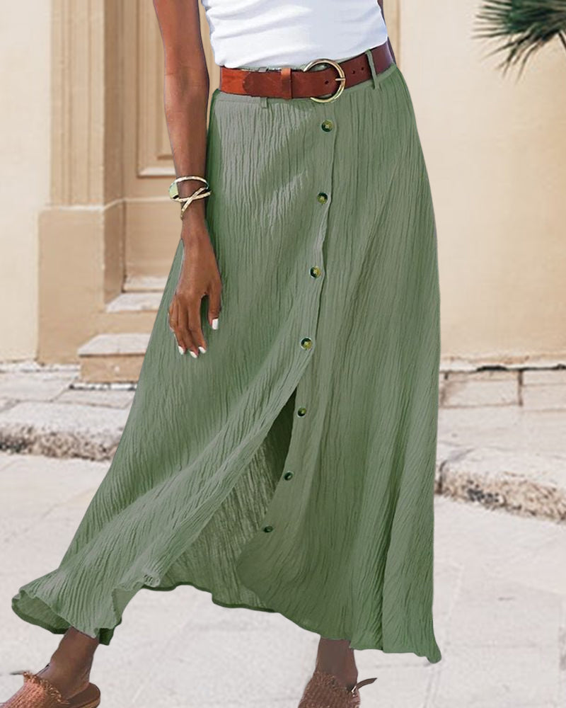 Jynessa - Casual Summer Women’s Midi Skirt