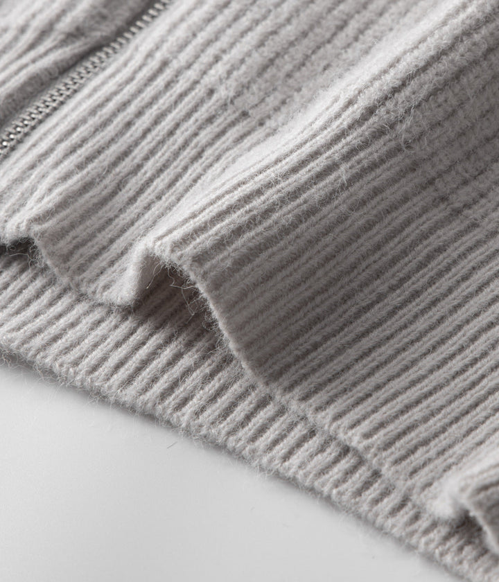 100% Merino Wool ZIPPED CARDIGAN