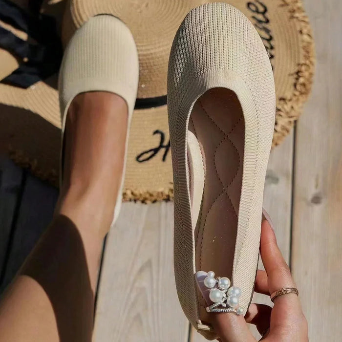 Briar - Comfortable Knit Ballet Flat Shoes
