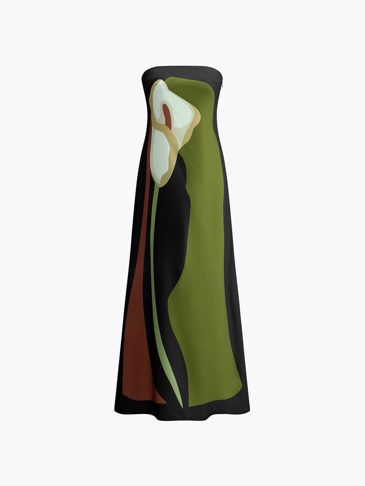 Paige - Women’s Strapless Printed Maxi Dress
