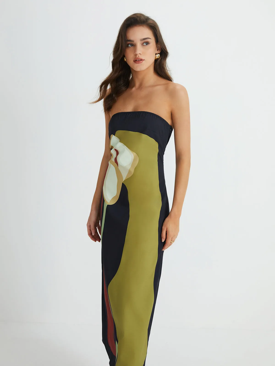 Paige - Women’s Strapless Printed Maxi Dress