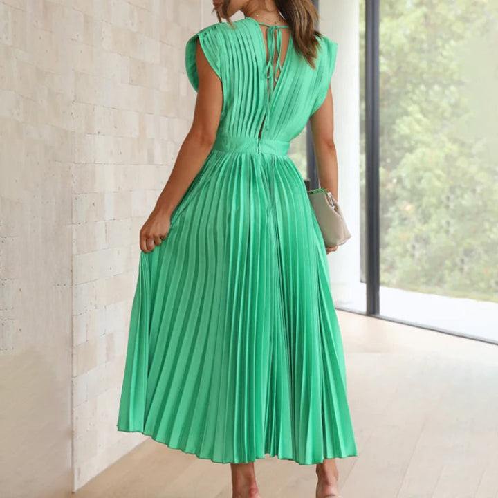 Kinsley - Women's Deep V-neck Patchwork Party Dress