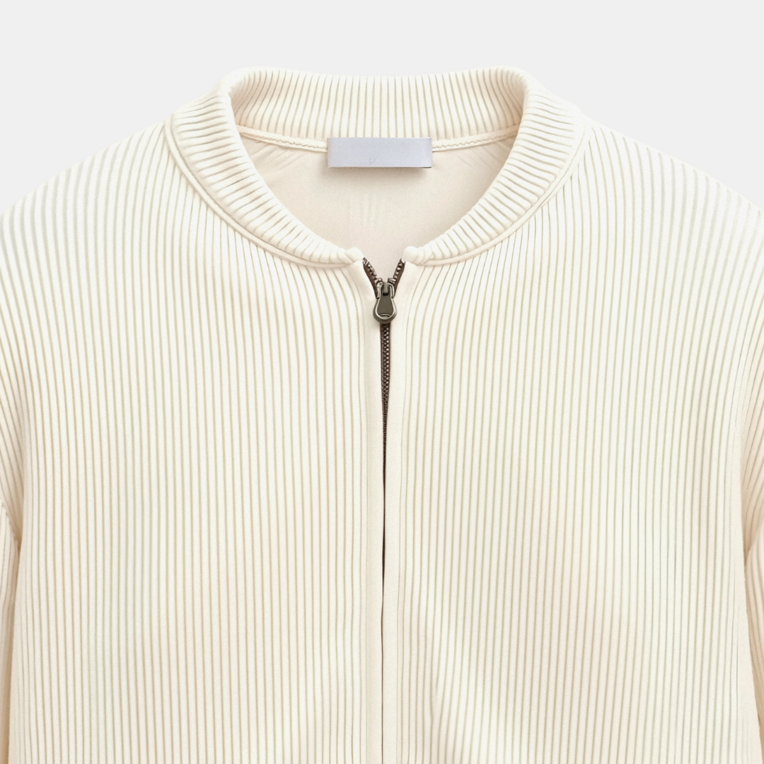 NOBA Solid Knitted Crew Neck Cardigan
