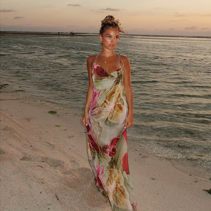 Leah - Women’s Chic Halter Backless Long Dress