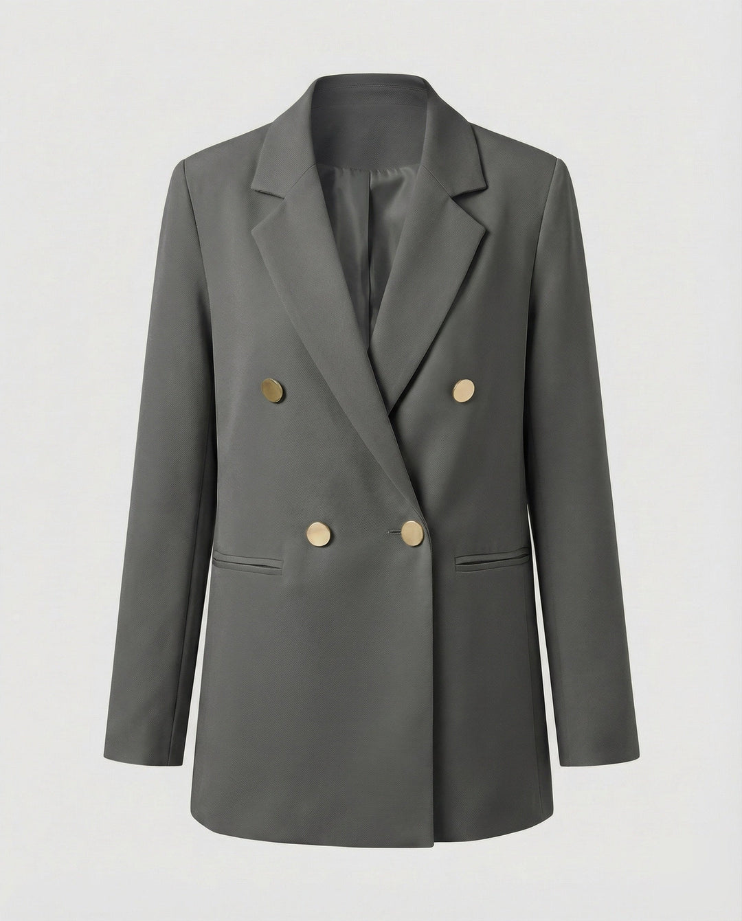 Women's Double-Breasted Blazer with Notch Lapel