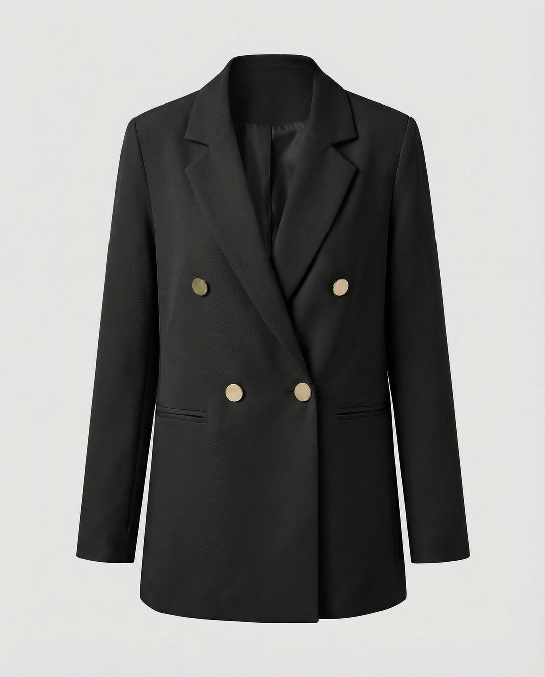 Women's Double-Breasted Blazer with Notch Lapel