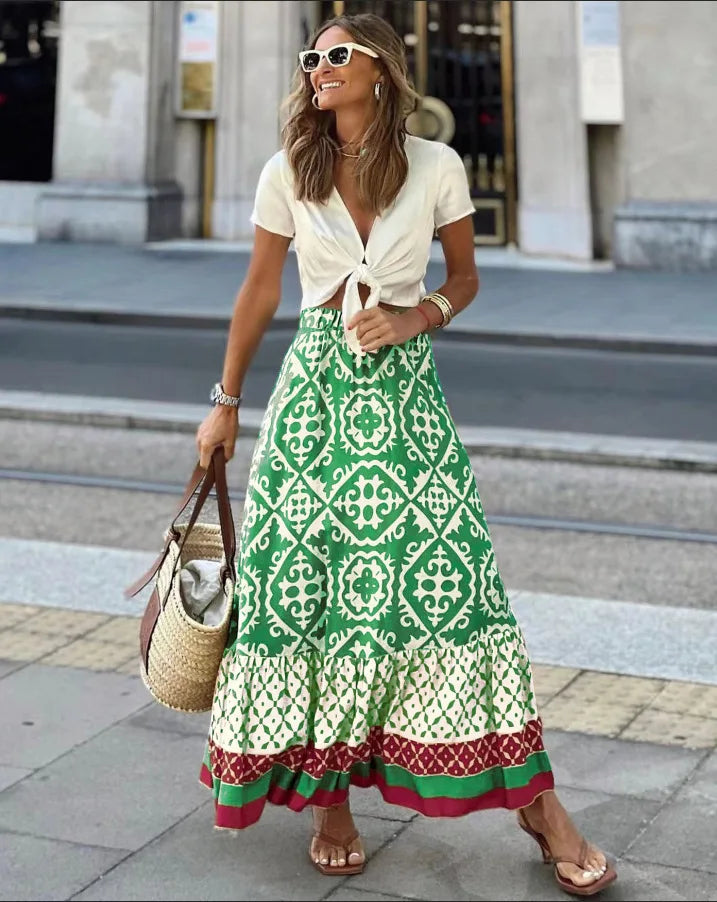 Circe - Women's Summer Boho Swing Skirt