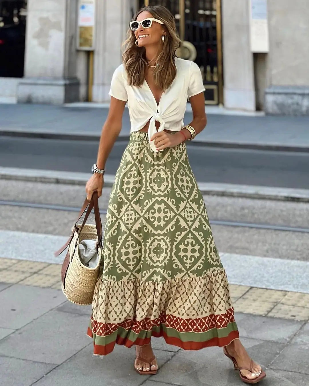 Circe - Women's Summer Boho Swing Skirt