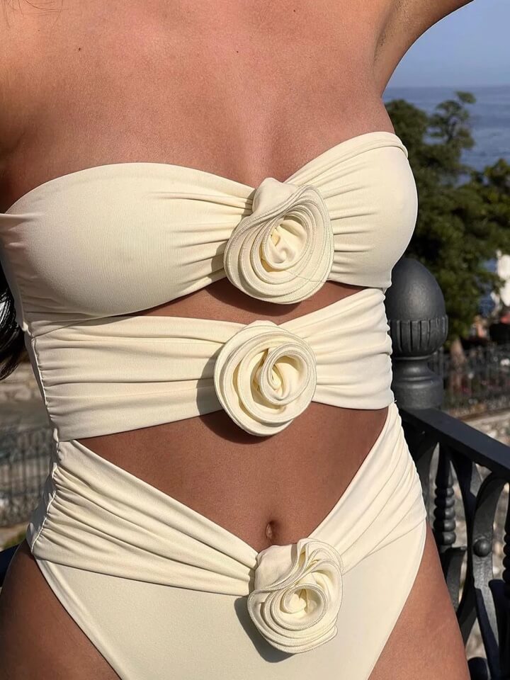 Sable - 3D Flower One-Piece Swimsuit