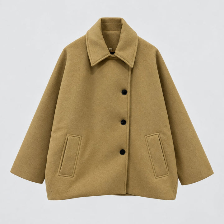 Women's Double-Breasted Cape Coat Oversized Collar