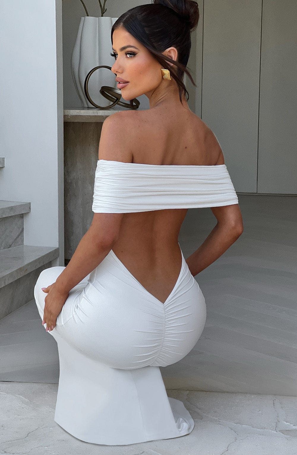 Belinda Maxi Dress - Ivory Dress XS Babyboo Fashion Premium Exclusive Design
