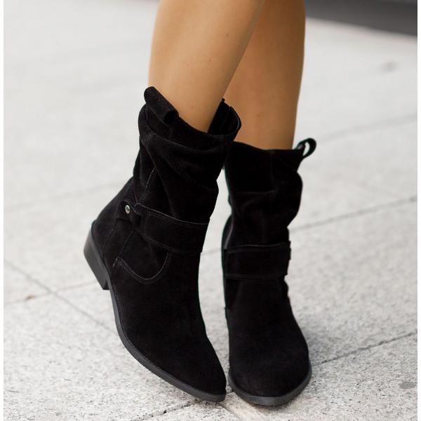 Maryam - Leather-Style Boots