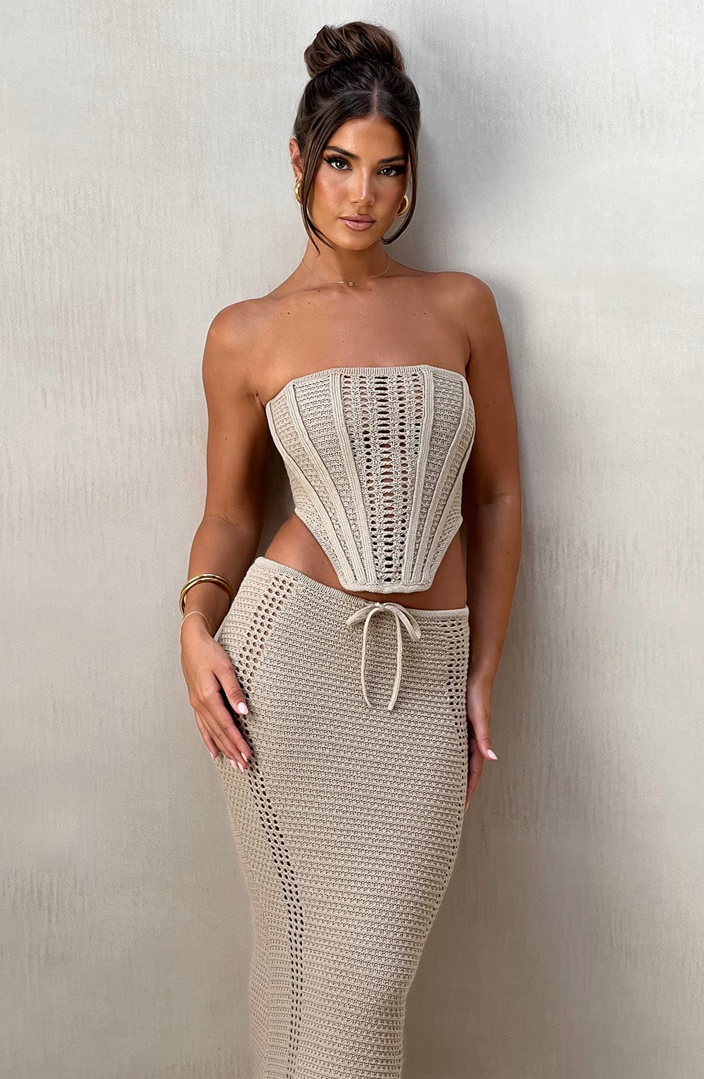 Carly Corset - Beige Tops XS Babyboo Fashion Premium Exclusive Design