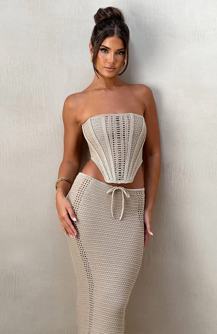 Carly Corset - Beige Tops XS Babyboo Fashion Premium Exclusive Design