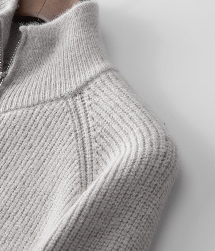 100% Merino Wool ZIPPED CARDIGAN