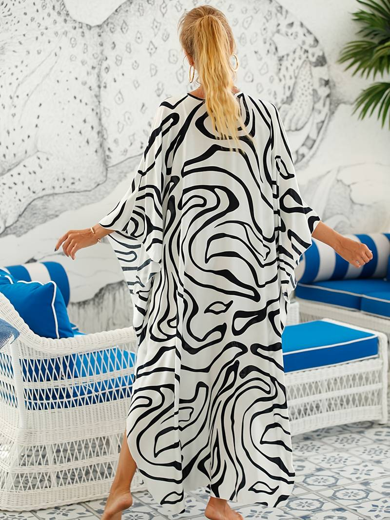 Nora - Casual Lightweight Tropical Print Bamboo Fiber