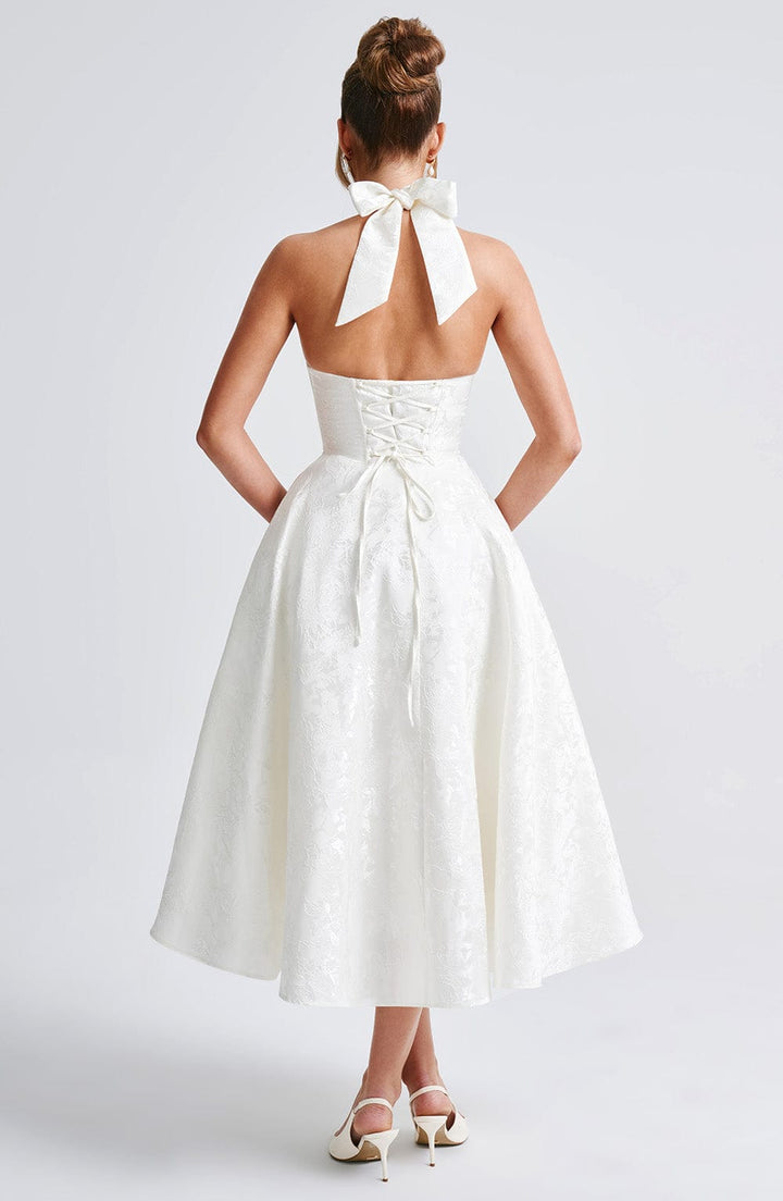 Eulalie - Chic V-Neck Backless Dress