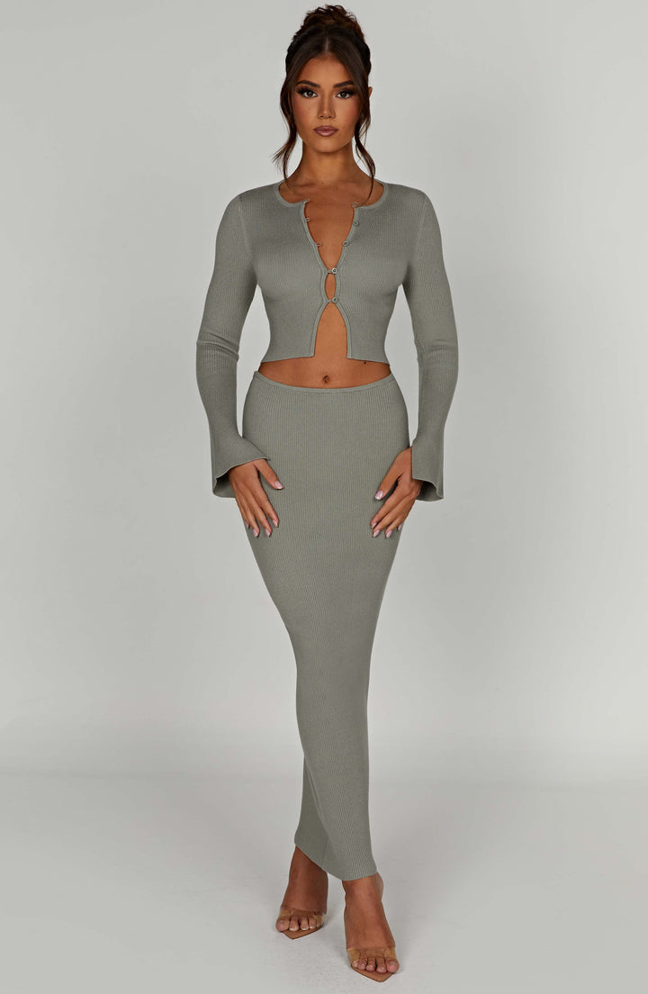 Elia Maxi Skirt - Khaki