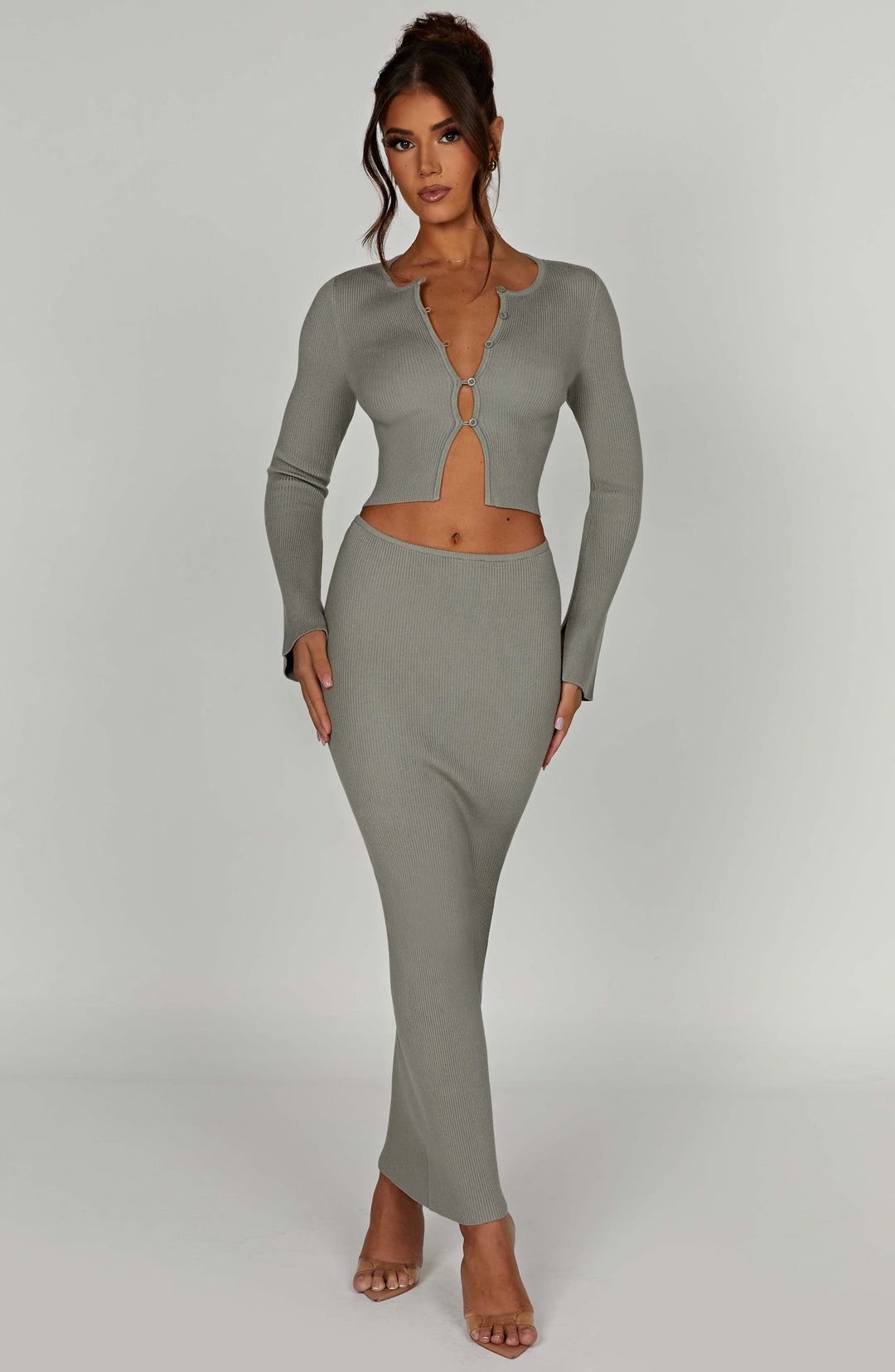 Elia Maxi Skirt - Khaki