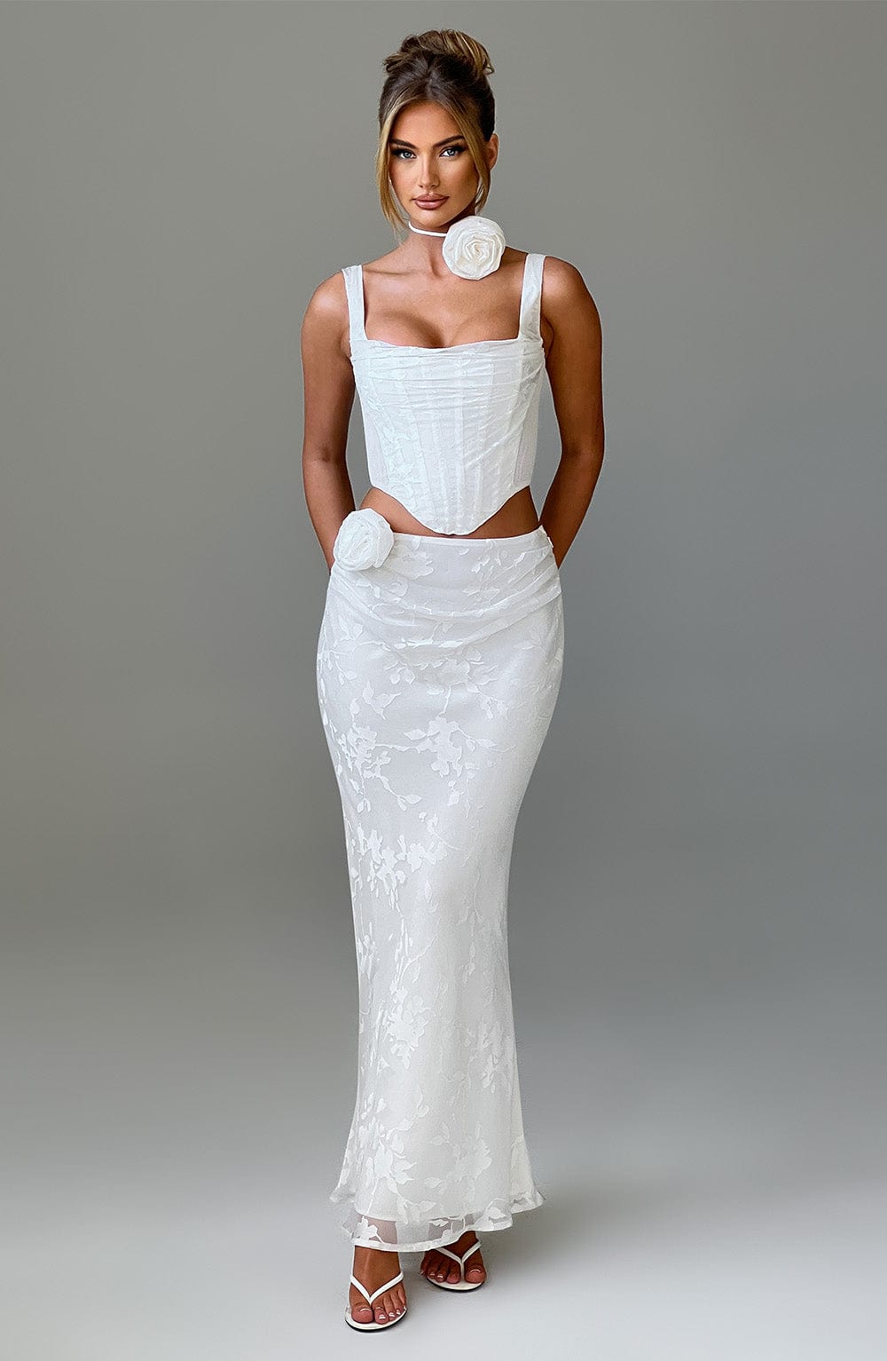 Elizabeth Maxi Skirt - Ivory Skirt XS Babyboo Fashion Premium Exclusive Design