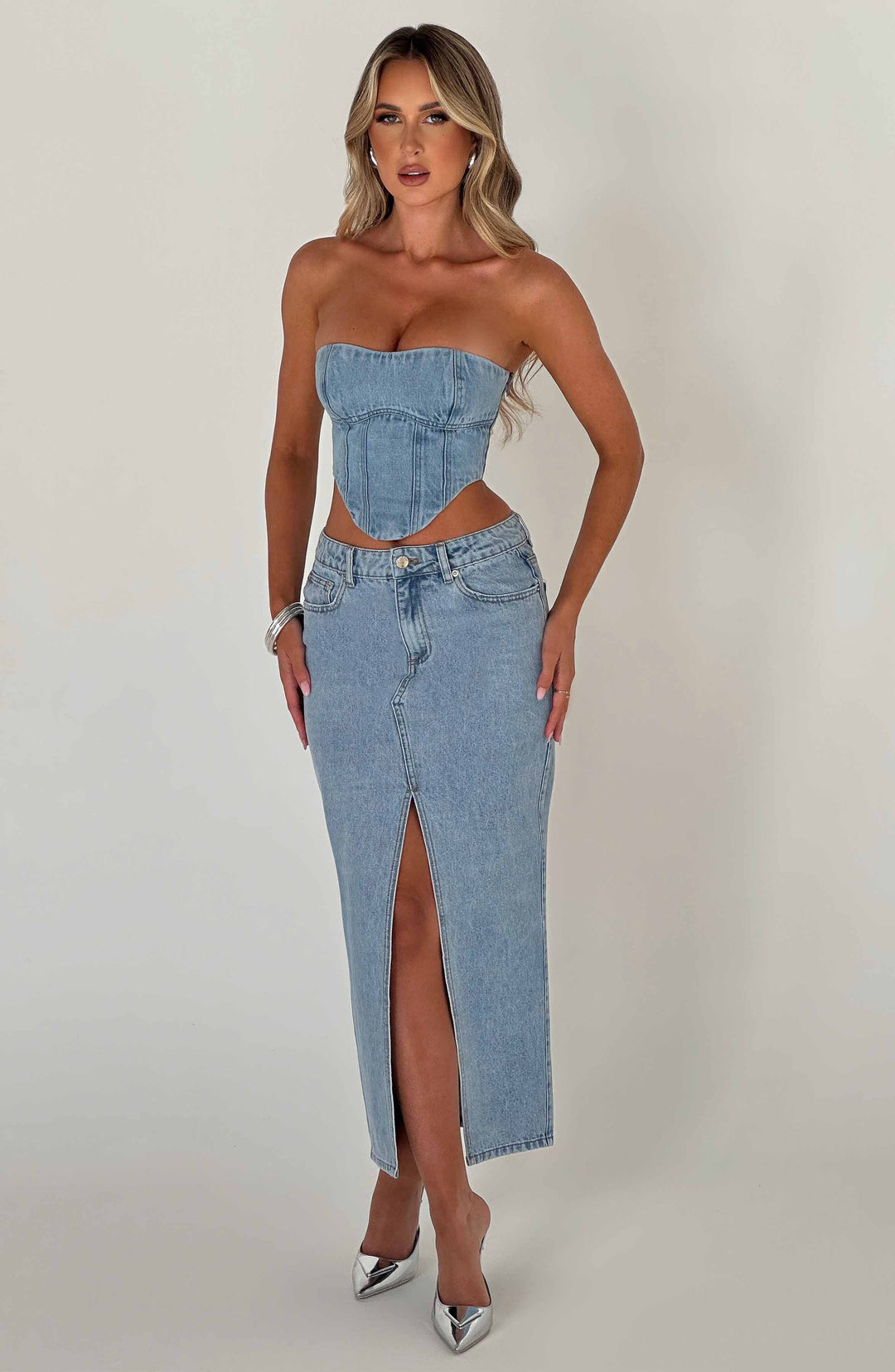 Flor Maxi Skirt - Blue Skirt XS Babyboo Fashion Premium Exclusive Design