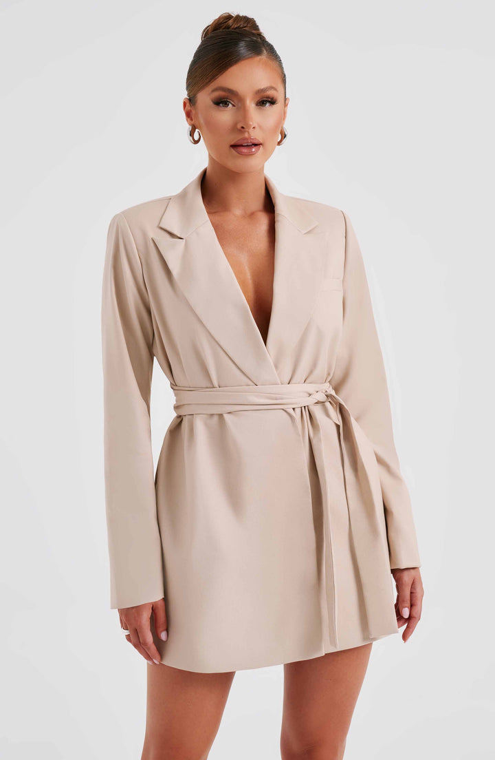 Heather Suit Dress - Beige Dress XS Babyboo Fashion Premium Exclusive Design