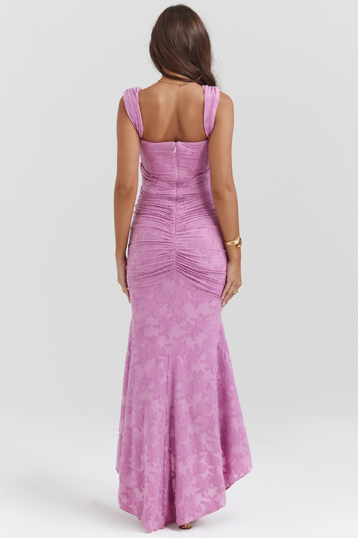 Dove - Elegant Slim Cut Lace Maxi Dress