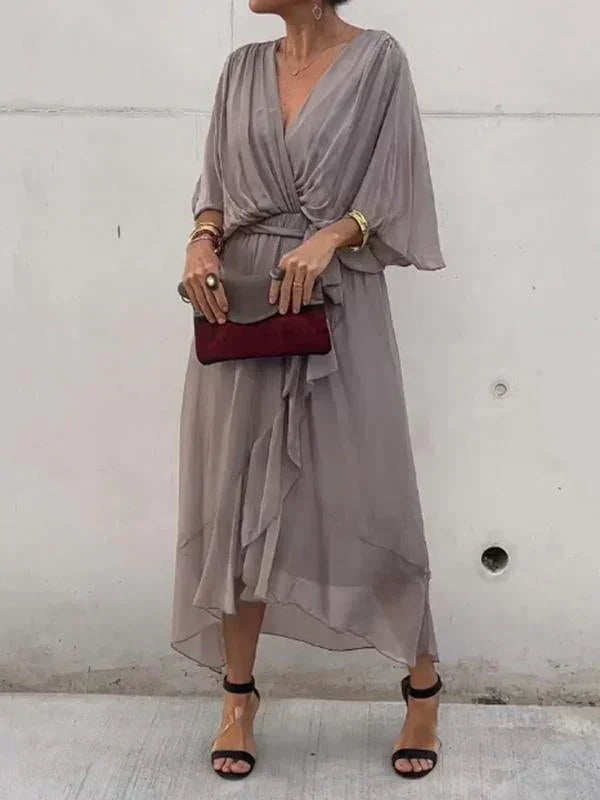 Fenella - Elegant Ruffled Irregular Long Party Dress
