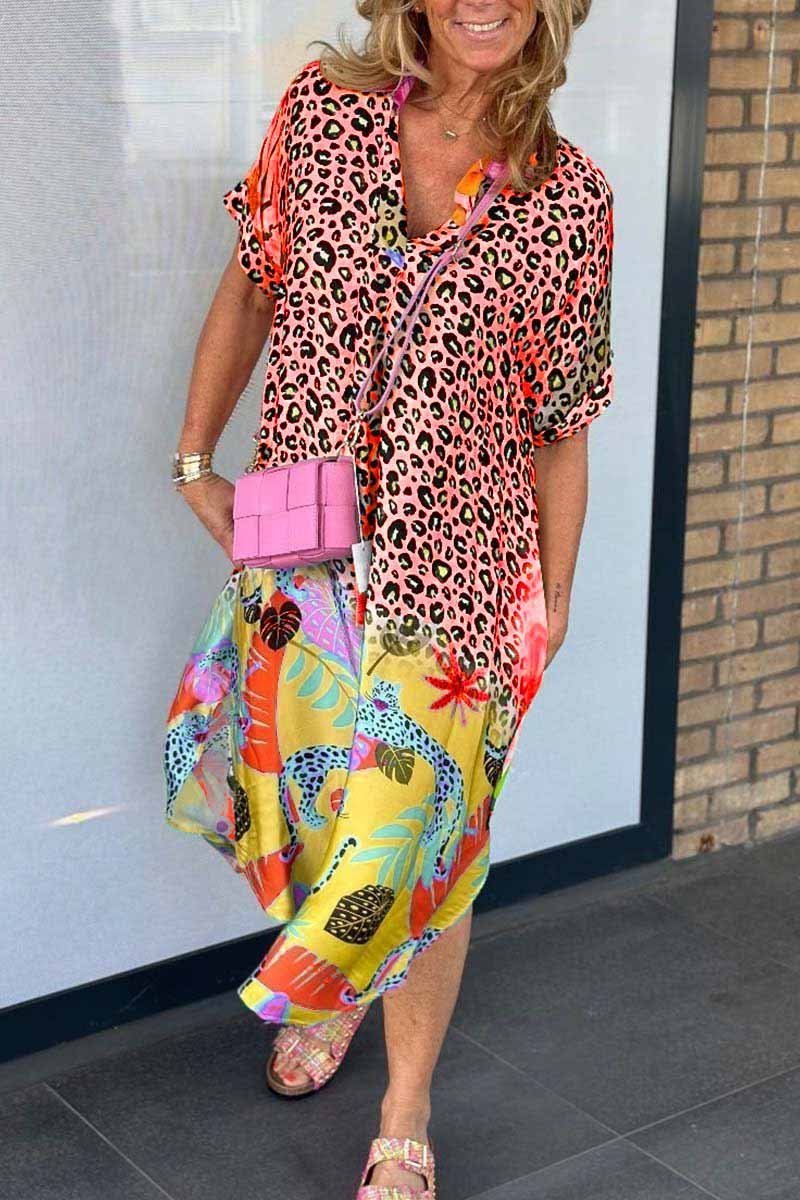 Danika™ | Casual Dress with Leopard Print