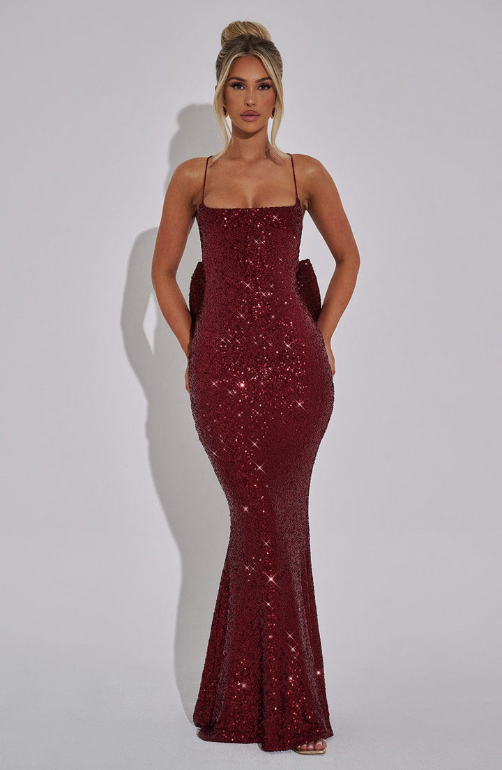 Meridith Maxi Dress - Wine Dress XS Babyboo Fashion Premium Exclusive Design