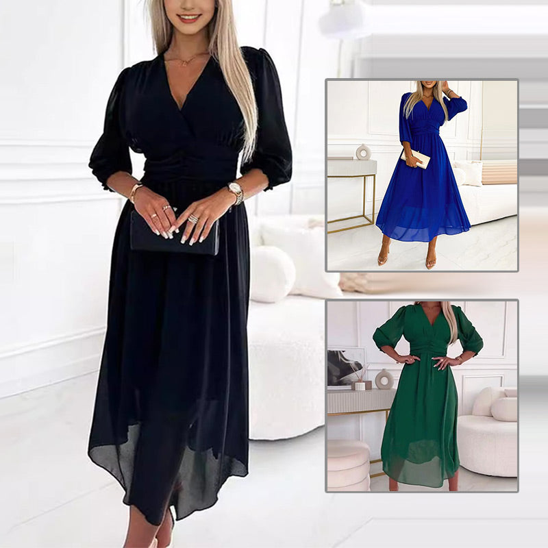 V-bety Chiffon Dress