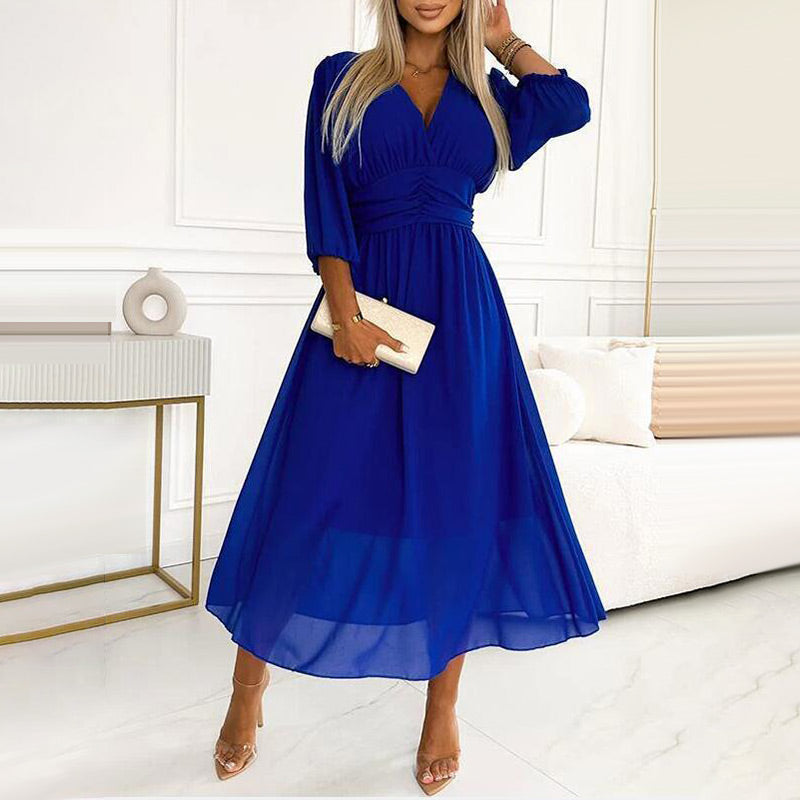 V-bety Chiffon Dress