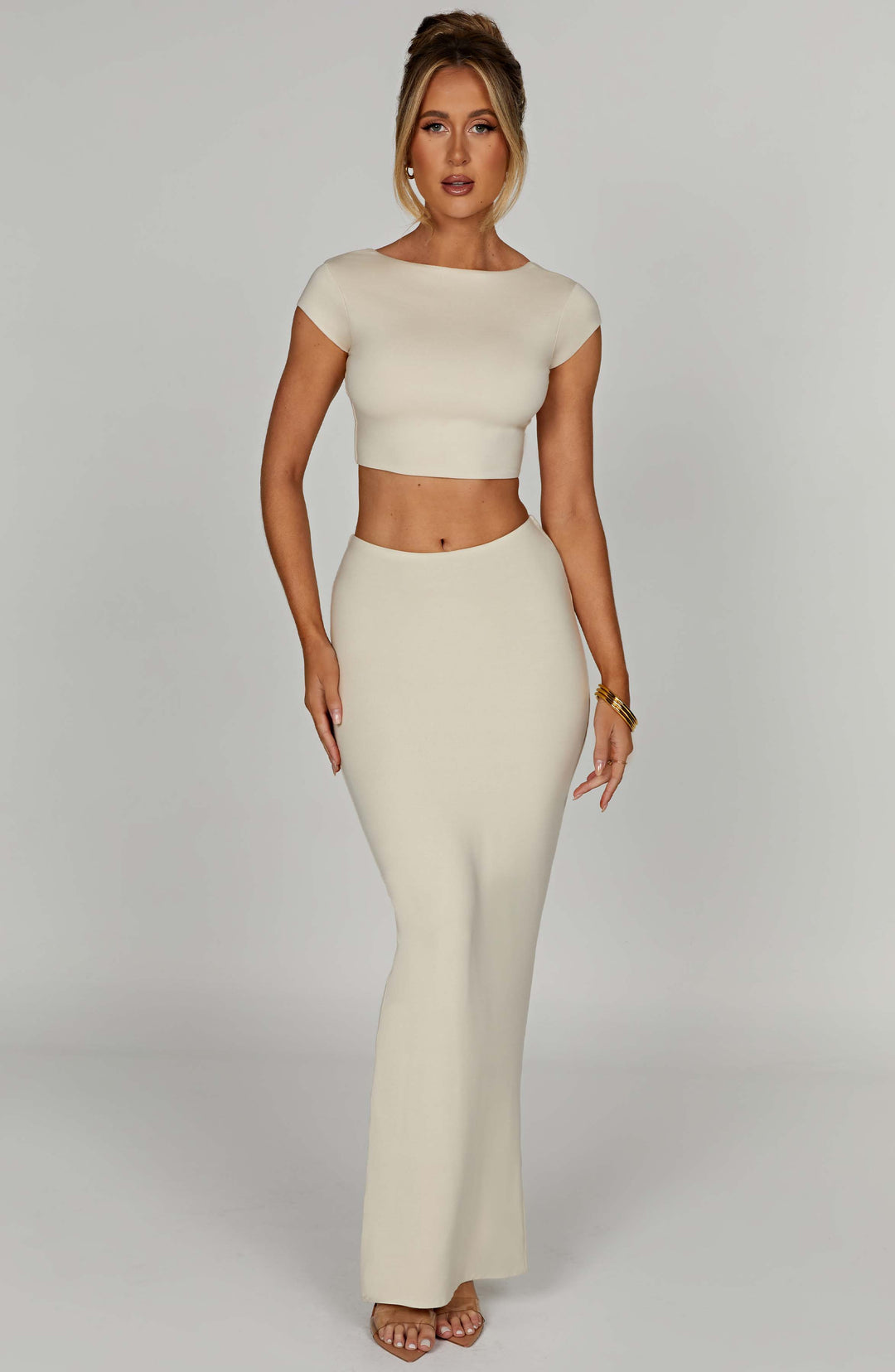Yazmin Maxi Skirt - Cream Skirt XS Babyboo Fashion Premium Exclusive Design
